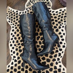 Chase and chloe  Black Knee-High Women's Boots